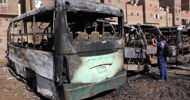 إخماد حريق داخل أتوبيس نقل عام أعلى محور 26 يوليو دون إصابات   