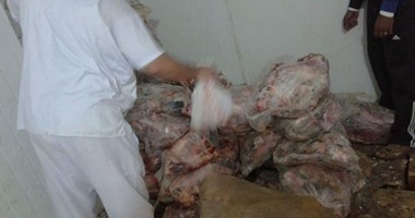 شرطة التموين تضبط 2 طن لحوم فاسدة داخل مصنع فى الوراق