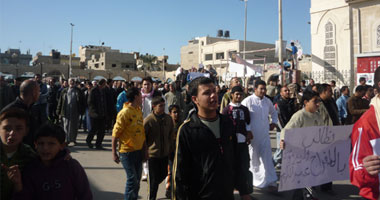 مظاهرات ضد تجارة الأفارقة والانفلات الأمنى بشمال سيناء