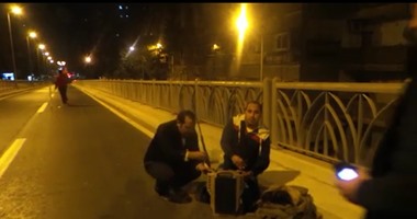 انتحار شخص من أعلى كوبرى القطار بطلخا فى الدقهلية