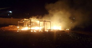 احتراق مخيم للنازحين السوريين شمالى لبنان على خلفية شجار