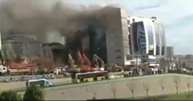 ننشر فيديو حريق فندق سياحى باسطنبول