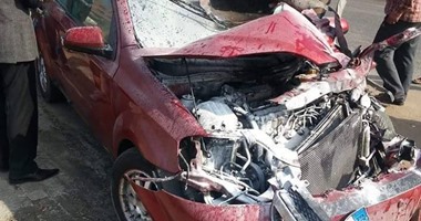 إصابة 12 فى حادث تصادم بطريق برج العرب