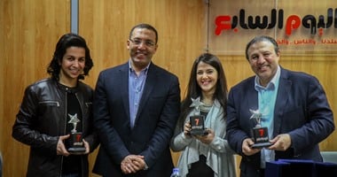 دنيا سمير غانم تشكر "اليوم السابع" على "تويتر" بعد تكريمها بالجريدة