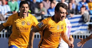 بالفيديو.. برشلونة يتعادل مع مالاجا 1/1 فى شوط أول نارى بالليجا