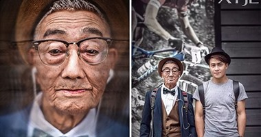 الموضة تمد لسابع جد..مسن صينى يعمل كموديل فى سن الثمانين بمساعدة حفيده