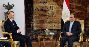 السيسى يستقبل رئيس "الدوما" الروسى.. ويؤكدان تطلعهما لاستئناف الرحلات قريباً