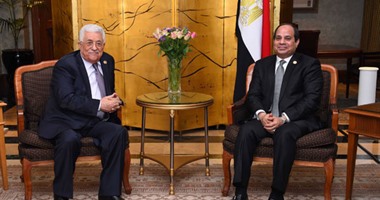 السيسى يبحث مع أبو مازن فى إثيوبيا دعم القضية الفلسطينية