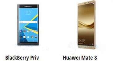 علشان متحترش.. مقارنة مفصلة بين هاتفىBlackBerry Priv وهواوى Mate 8
