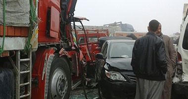 مصرع سيدة إيطالية الجنسية وإصابة زوجها فى حادث تصادم بالشرقية