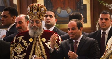 بالفيديو.. السيسى بـ"الكاتدرائية": "كل سنة وانتوا طيبين.. و يا رب نعرف نحب بعضنا بجد"