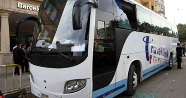 أتوبيس السياح الفلسطينيين الجديد يغادر فندق الأهرامات