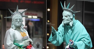 "سبايدر مان" وتمثال الحرية ونمنم متسولين فى نيويورك.. "الشحاتة فن"