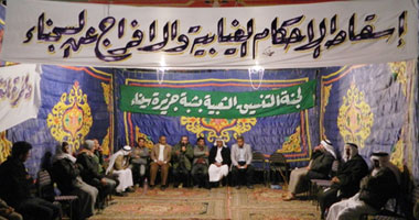 بالصور.. خيمة "أبناء المناطق الحدودية" بسيناء تحدد مطالبها من النظام