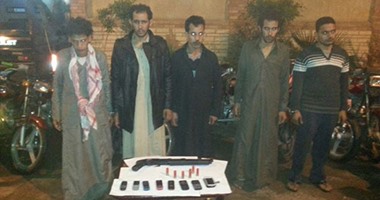 ضبط تشكيل عصابى ارتكب 8 وقائع سرقة تحت تهديد السلاح بقها فى القليوبية