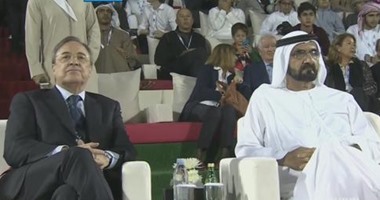 حاكم دبى يتابع تحدى "ميلان وريال مدريد".. وشعراوى يضع بصمته