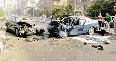 مصرع وإصابة 4 أشخاص فى حادث تصادم بالبحيرة