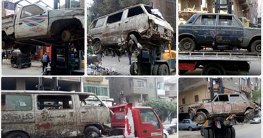 مرور الجيزة يرفع 12 سيارة و دراجة بخارية مهملة بالشوارع والطرقات