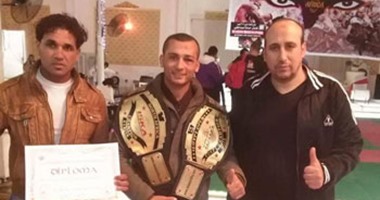 قارئ يشارك بصور للبطل محمد ناجى بعد فوزه فى بطولة مصر لـ"الكيك بوكس"