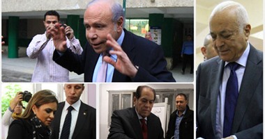 نبيل العربى والجنزورى وصلاح دياب ووزيرة التعاون الدولى يدلون بأصواتهم فى الانتخابات