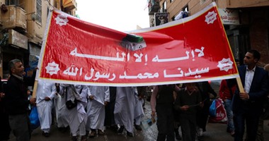مسيرة للطرق الصوفية احتفالا بالمولد النبوى بالإسكندرية