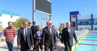 بالصور.. محافظ جنوب سيناء يتفقد إنهاء أعمال إنشاء حمام السباحة الدولى