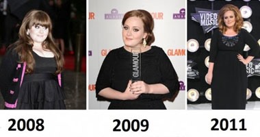 بالصور.. آديل "صادمة" فى 2007 و2008.. وتتحول لـ diva فى 2015