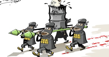 كاريكاتير روسى يصف أردوغان بـ"حرامى النفط"