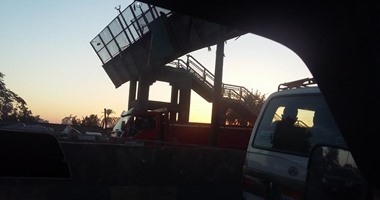"مرور القليوبية": فتح طريق مصر إسكندرية بعد إزالة آثار كوبرى المشاة المنهار