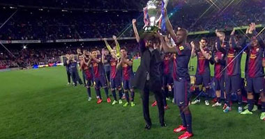 بالصور.. برشلونة يحتفل بالدورى رقم "22" فى تاريخه