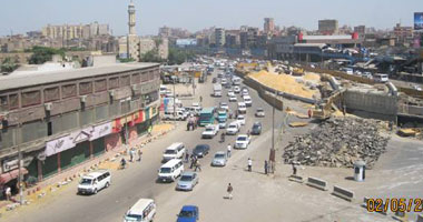 تحويلات مرورية بطريق السويس الصحراوى بسبب أعمال تطوير أسفل كوبرى مدينة بدر