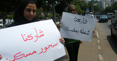 بالصور.. سلاسل بشرية لجمعية رسالة بطنطا