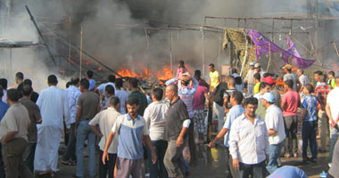 مليون جنيه الخسائر المبدئية لحريق الحى التجارى بالقنطرة غرب
