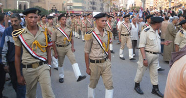 جنازة عسكرية بالغربية لشهيد الشرطة فى تفجيرات جنوب سيناء 