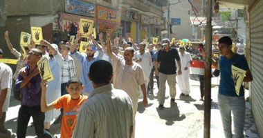 مناوشات بين الأمن والإخوان خلال مسيرتهم بالفيوم