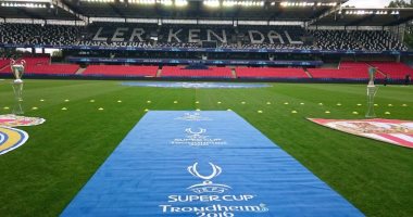 بالفيديو.. ملعب "ليركيندال" يستعد لاستقبال السوبر الأوروبى بين ريال مدريد وأشبيلية 