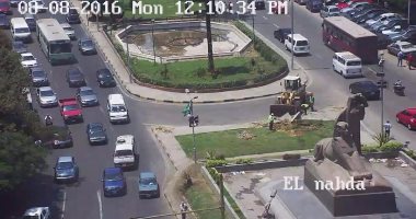  إغلاق ميدان النهضة اتجاه الجيزة لاستكمال أعمال إنشاء النفق