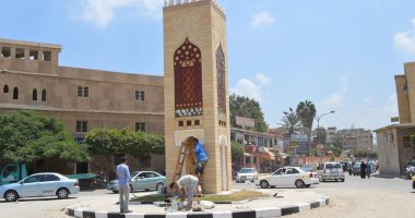 بالصور.. الانتهاء من تطوير ميدان سيدى قطب فى كفر الشيخ