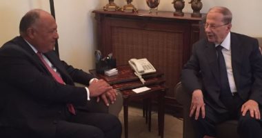 شكرى يلتقى عون للإطلاع على آخر التطورات فى الاستحقاق الرئاسى بلبنان