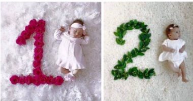 "عشان تشوفها بتكبر إزاى"..أم تصور طفلتها كل شهر منذ ولادتها لمدة عام