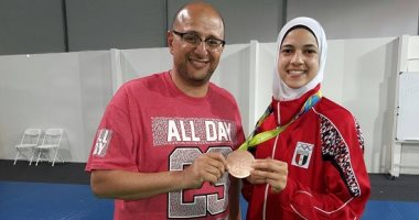 مدرب هداية ملاك يشكر كل من ساعده فى تصعيد البطلة الأولمبية 