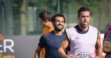بالصور.. محمد صلاح يشارك فى مران روما الأخير استعداداً لـ"بورتو"