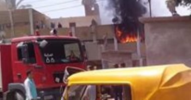 إصابة ٦ أفراد من أسرة واحدة فى حريق هائل بالمنوفية