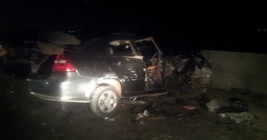 صحافة المواطن: بالصور.. مصرع شخصين فى حادث تصادم على طريق الساحل الشمالى