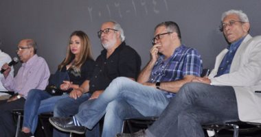 محمود حميده وليلى علوى وداود عبد السيد  وهانى شنودة فى تأبين محمد خان