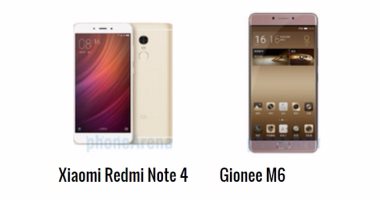 بالمواصفات.. تعرف على أبرز الفروق بين هاتفى Redmi Note 4 وGionee M6