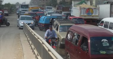 توقف حركة المرور بسبب اشتعال النيران فى سيارة بطريق إسكندرية الزراعى