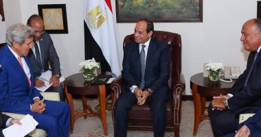 جون كيرى للرئيس السيسى: حريصون على دعم استقرار مصر