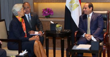 بالصور.. "لاجارد" تؤكد للسيسي دعم صندوق النقد الدولى لجهود الإصلاح بمصر