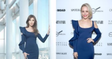 راشيل ماك أدمز ترتدى نفس فستان "نانسى عجرم" الأزرق من 7 أشهر.. مين أحلى؟